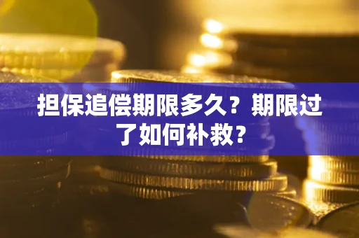 济南担保追偿期限多久？期限过了如何补救？