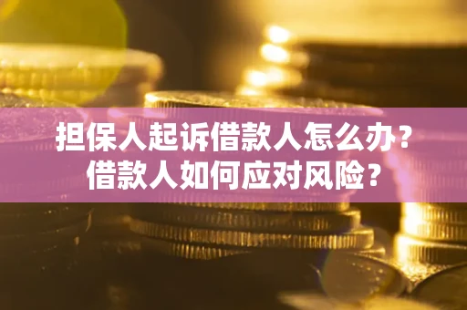 济南担保人起诉借款人怎么办？借款人如何应对风险？