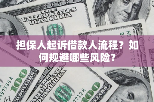济南担保人起诉借款人流程？如何规避哪些风险？