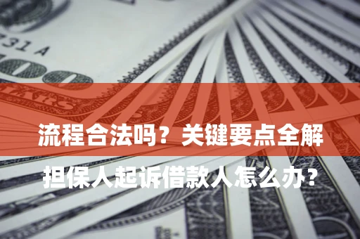 济南

担保人起诉借款人怎么办？流程合法吗？关键要点全解析