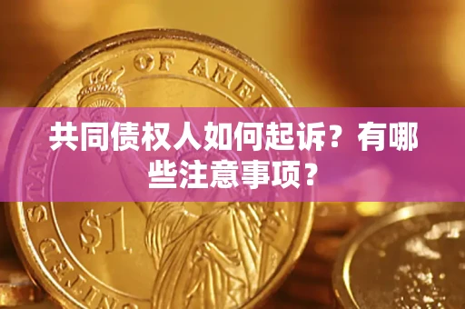 济南共同债权人如何起诉？有哪些注意事项？